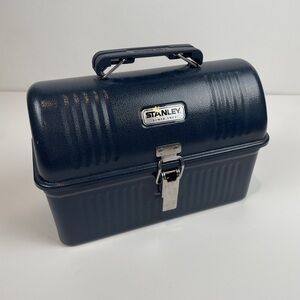 Stanley Classic Lunch Box 5.5 Qt Vintage Durable METAL New W/O Tags NAVY BLUE
